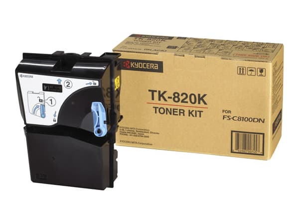 KYOCERA TK-820K, 15000 Sider, Sort