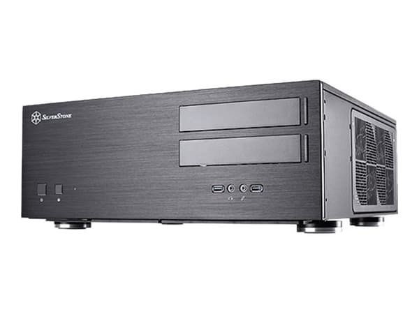 SilverStone Grandia GD08 - Tower - SSI EEB - ingen strömförsörjning - svart - USB/ljud Svart