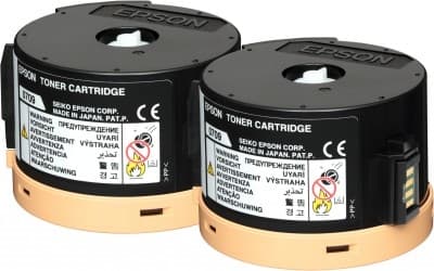 Epson 0710 - 2-pack - hög kapacitet - svart - original - tonerkassett - för WorkForce AL-M200DN, AL-M200DN Double pack bundle ETD, AL-M200DW, AL-MX20