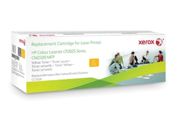 Xerox Värikasetti, keltainen. Vastaa tuotetta HP CC532A. Yhteensopiva avec HP Colour LaserJet CM2320 MFP, Colour LaserJet CP2020/CP2025-tulostimen ka