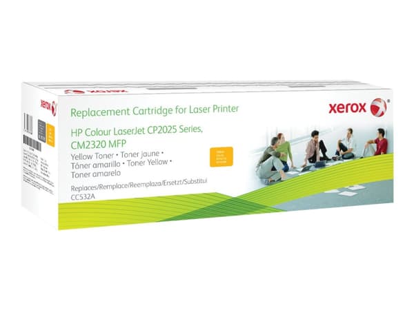 Xerox Värikasetti, keltainen. Vastaa tuotetta HP CC532A. Yhteensopiva avec HP Colour LaserJet CM2320 MFP, Colour LaserJet CP2020/CP2025-tulostimen ka