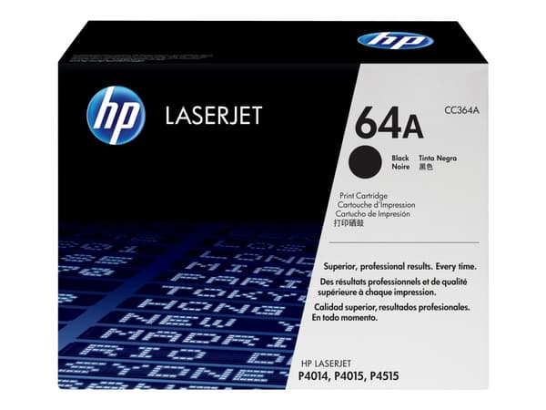 HP 64X - Høy ytelse - svart - original - LaserJet - tonerpatron (CC364X) - for LaserJet P4015dn, P4015n, P4015tn, P4015x, P4515n, P4515tn, P4515x, P4