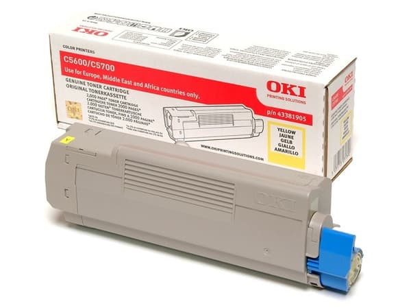 OKI - Gul - original - tonerpatron - for C5600, 5600dn, 5600n, 5700dn, 5700n