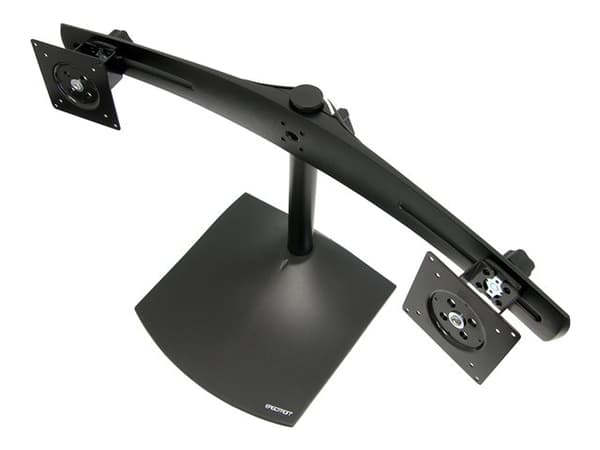 Ergotron DS100 - Stativ - horisontal - for 2 LCD-skjermer - aluminium, stål - svart - skjermstørrelse: inntil 24" - skrivebord Sort