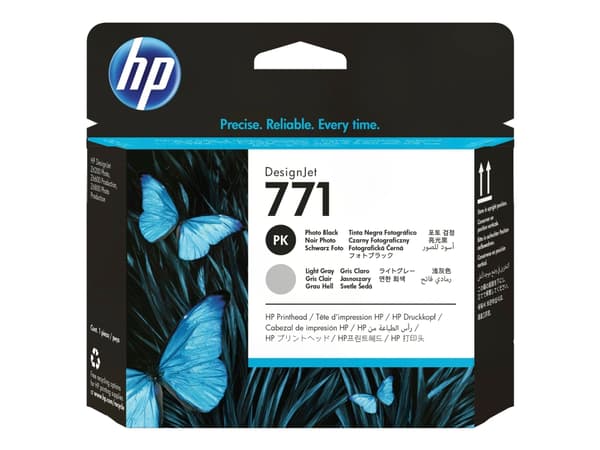 HP 771, HP DesignJet Z6200 Photo Printer series, Mustesuihku, Valokuva musta, Vaaleanharmaa, CE020A, Singapore, 28 mm