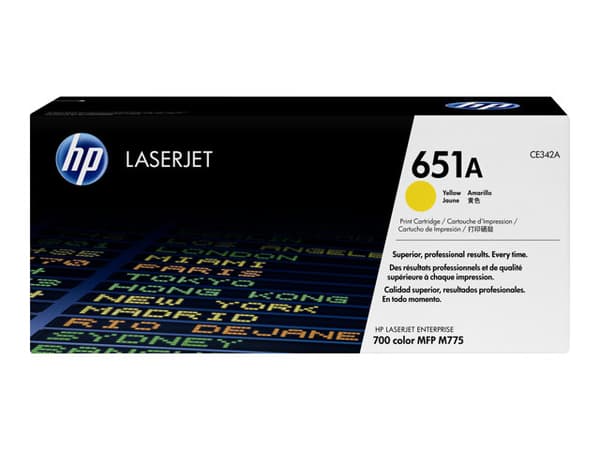 HP 651A - Gul - original - LaserJet - tonerkassett (CE342A) - för Color LaserJet Enterprise MFP M775; LaserJet Managed MFP M775