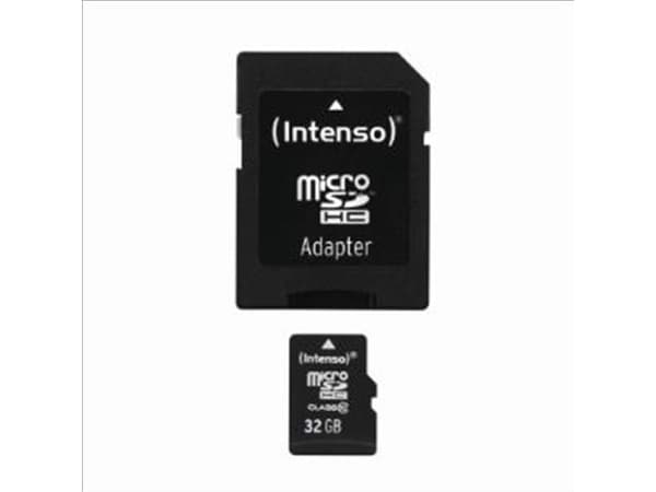 Intenso Class 10 - Flash-minneskort (adapter, microSDHC till SD inkluderad) - 32 GB - Class 10 - microSDHC
