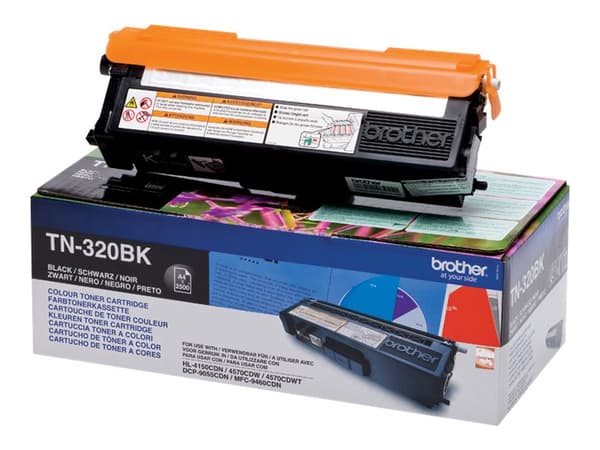 Brother TN320BK tonerpatron 1 stykker Original Sort