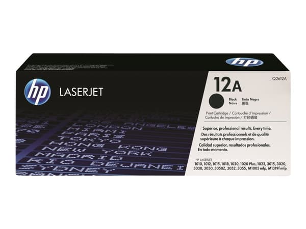 HP 12A - 2 pakkeria - lajittelu - alkuperäinen - LaserJet - tonerpatron (Q2612AD) - LaserJet 1010, 1012, 1015, 1018, 1020, 1022, 3015, 3020, 3030, 30