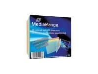 MediaRange Retail-Pack CD-Soft-Slimcase Color (5x4) - Tynn CD-oppbevaringseske - kapasitet: 1 CD - hvit, blå, gul, oransje, rosa (en pakke 20)