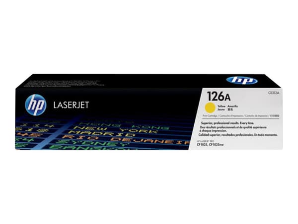 HP 126A - Gul - original - LaserJet - tonerpatron (CE312A) - for Color LaserJet Pro CP1025; LaserJet Pro MFP M175; TopShot LaserJet Pro M275