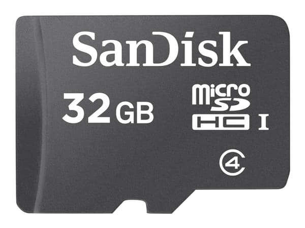 SanDisk - Flash-minneskort - 32 GB - Class 4 - microSDHC - svart