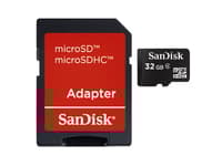 SanDisk - Flash-minneskort - 32 GB - Class 4 - microSDHC - svart