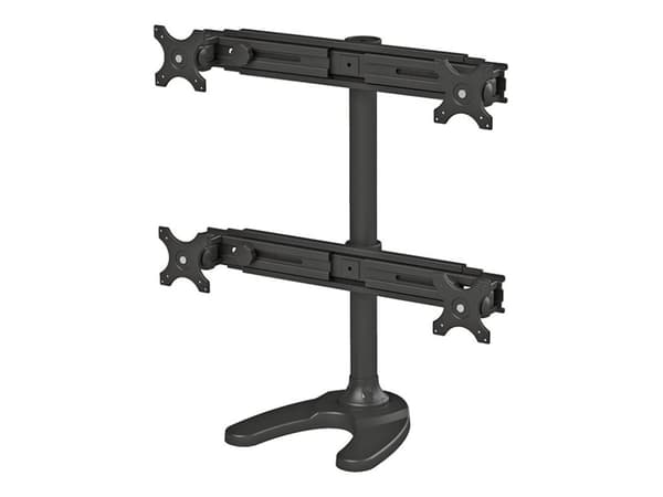 Neomounts FPMA-D700DD4 - Stativ - full bevegelse - for 4 LCD-skjermer - svart - skjermstørrelse: 19"-30" - skrivebordsstativ, malje, skrivebordsmonte Sort