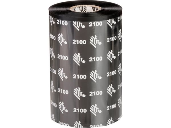 Zebra 2100 Wax - Svart - 106 mm x 450 m - påfyllning av bläckband (termisk överföring) (paket om 12) - för Zebra R-140, R4Mplus, S4M; PAX 110, 170, R