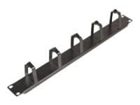 MicroConnect Cable Management D-Ring - Panel för kabelhantering - svart - 1U - 19"