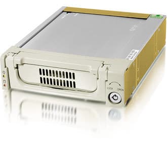 Utstyr SATA-mobilstativ - Aluminium, SATA, Serial ATA II, SATA, 8,89 cm (3,5"), 0, 1, 5, SATA, Beige, Aluminium