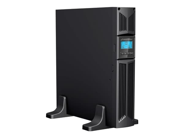 PowerWalker VI 1000E/RT LCD - UPS - AC 220/230/240 V - 900 Watt - 1000 VA - 9 At - RS-232, USB - utgangskontakter: 4 - 2U - 19" - svart Sort