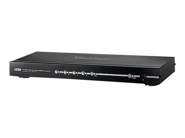 ATEN VanCryst VS482 4-Port Dual View HDMI Switch - Video/audio switch - stasjonær, rackmonterbar