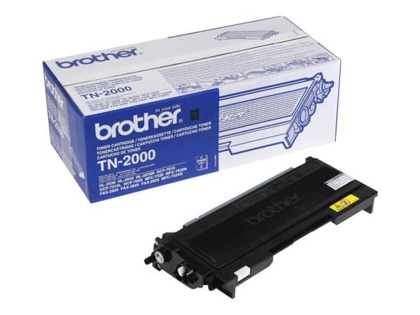 Brother TN2000 - Svart - original - tonerpatron - for Brother DCP-7010, DCP-7010L, DCP-7025, MFC-7225n, MFC-7420, MFC-7820N; FAX-2820, 2825