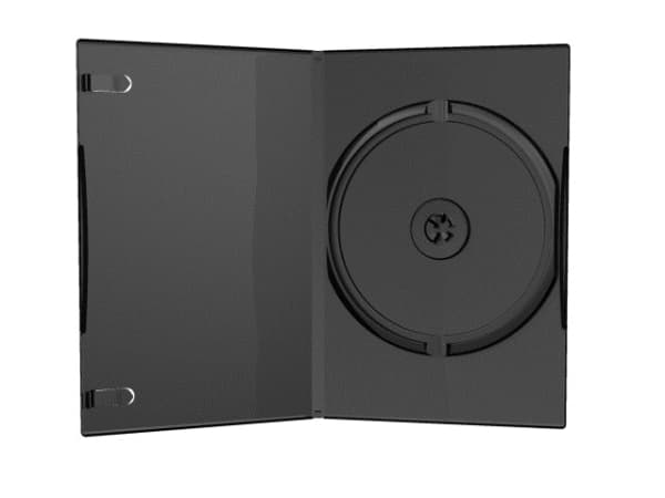 MediaRange BOX13-M, DVD-kotelo, 1 levyt, Musta, Muovi, 120 mm, 136 mm