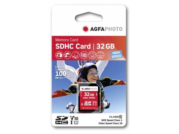AgfaPhoto - Flashminnekort - 32 GB - Class 10 - SDHC