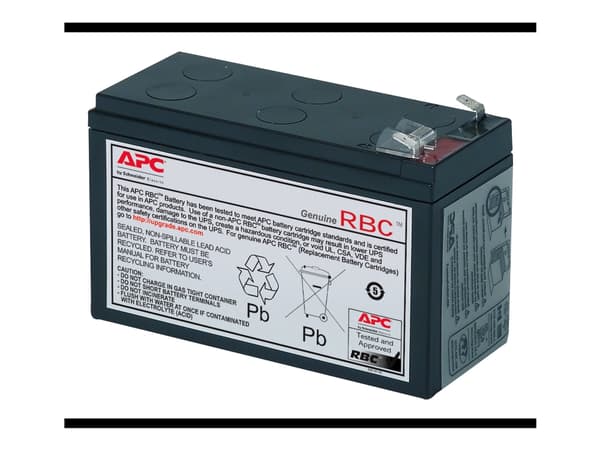 APC Replacement Battery Cartridge #106 - UPS-batteri - 1 x batteri - blysyre - svart - for P/N: BE400-CP, BE400-IT, BE400-KR, BE400-RS, BE400-SP, BE4