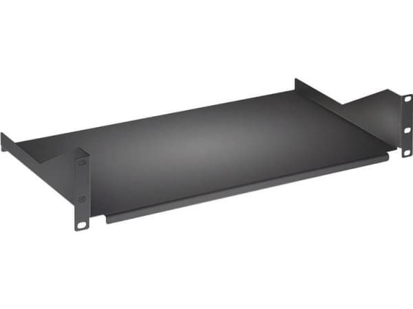 Intellinet 19" Cantilever Shelf, 2U, Fixed, Depth 400mm, Max 25kg, Black, Three Year Warranty - Hylla för rack - svart, RAL 9005 - 2U - 19"
