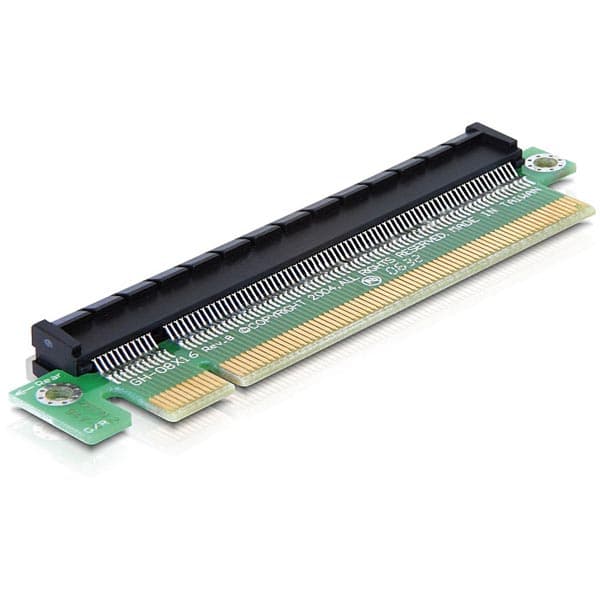 Delock PCIe Extension Riser Card x16 > x16 - Kort för stigare