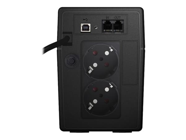 PowerWalker VI 650 LCD - UPS - AC 220/230/240 V - 360 Watt - 650 VA 7 At - USB - utgang-stikkforbindelse: 2 - sort