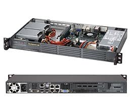 Supermicro SC504 203B - Rackmonterbar 1U - mini-ITX - ikke-driftsutskiftbar 200 watt - svart