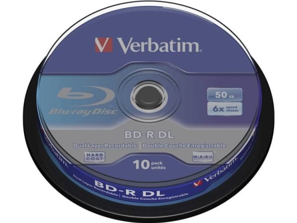 Verbatim - 10 x BD-R DL - 50 GB 6x - spindel