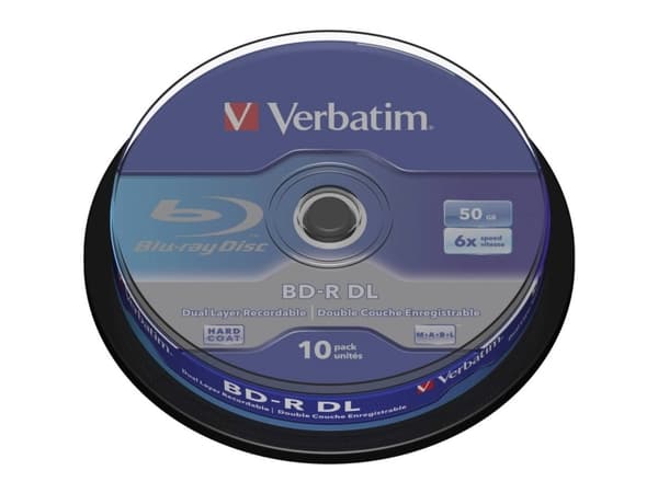 Verbatim - 10 x BD-R DL - 50 GB 6x - spindel