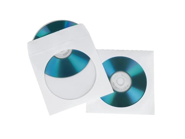 Hama CD-ROM Paper Sleeves - CD-lomme - hvit (en pakke 100)