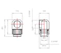 Miniatyrbild 4 av 5: Koolance NZL-LXG1 Swiveling Elbow - Inpassning till vätskekylsystem