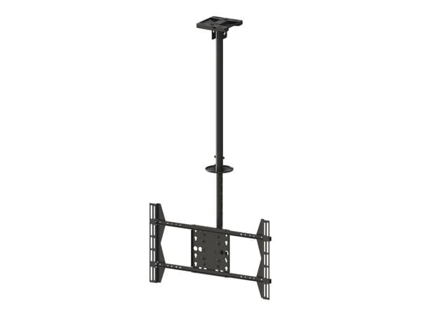 Multibrackets M Public Ceilingmount Large Single - Monteringssats (takplatta, lutande takmontering, VSA-adapter) - för LCD-display - stål - svart - s