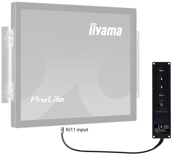 iiyama RC TOUCHV01, Näyttö, Langallinen, Painikkeiden painaminen, Musta