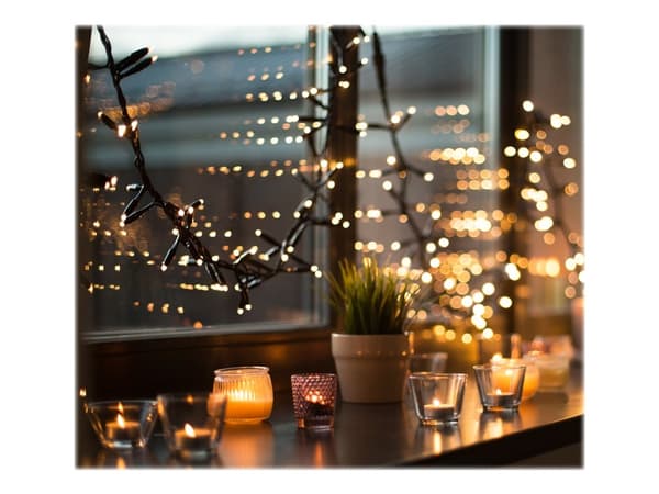 DELTACO SMART HOME SH-LW10M - Ljuskedja - LED - varmt vitt ljus - svart