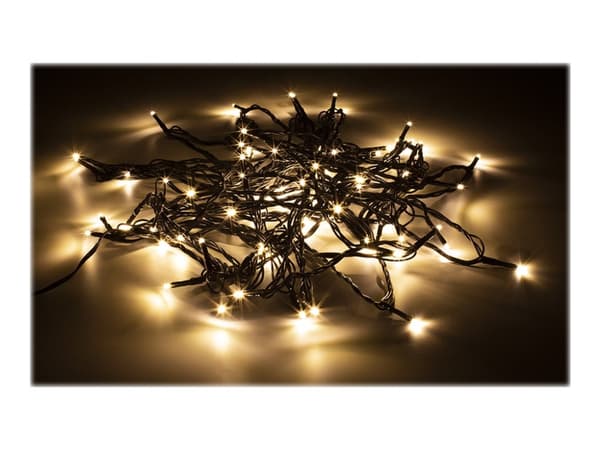 DELTACO SMART HOME SH-LW10M - Ljuskedja - LED - varmt vitt ljus - svart