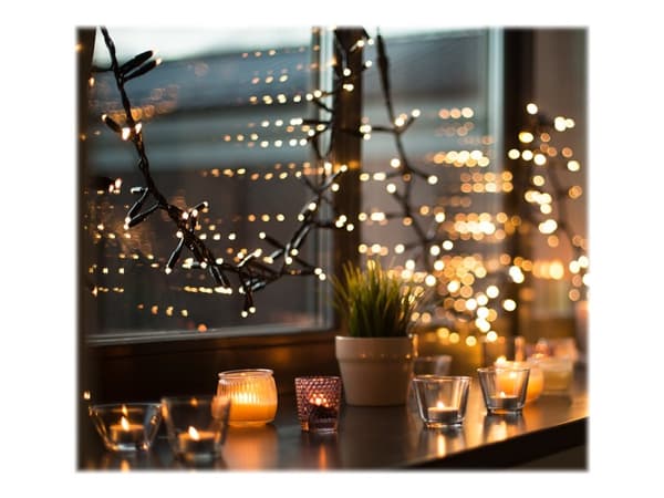 DELTACO SMART HOME SH-LW10M - Ljuskedja - LED - varmt vitt ljus - svart