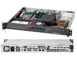 Supermicro SC512-203B, Stativ, Server, Sort, ATX, 1U, HDD, Strøm Sort