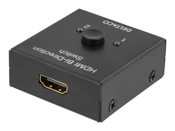 DELTACO PRIME HDMI-7017 - Video-/ljudomkopplare - 2 x HDMI - skrivbordsmodell