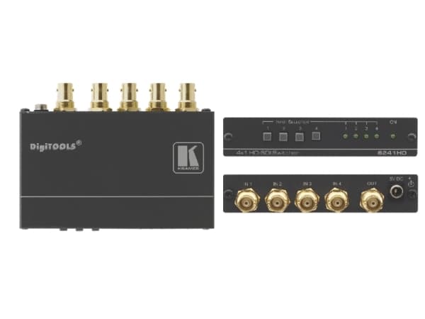 Kramer 6241HDxl - Omkopplare för video - 4 x HD-SDI - skrivbordsmodell