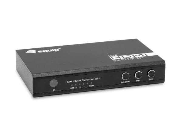 Equip 332725, HDMI, Aluminium, Sort, 60 Hz, 3840 x 2160, 7.1 kanaler