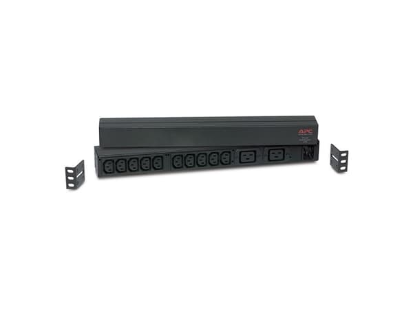 APC Basic Rack-Mount PDU - Grenuttag (kan monteras i rack) - AC 208/230 V - ingång: IEC 60320 C20 - utgångskontakter: 12 - 1U - svart
