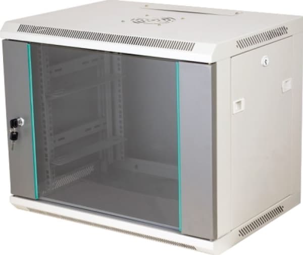 ALANTEC - Skåp - väggmontering - grå - 15U - 19"