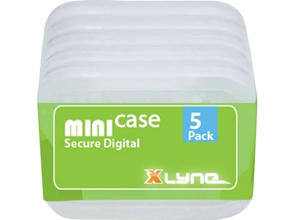 xlyne 177568, 1 kort, SD, Plast, Transparent, Dammresistent, Stöttålig, 5 styck