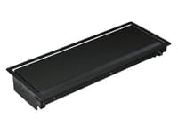 Bachmann CONI long - Fluktmonteringsboks for strømforsyningslist - svart, RAL 9005