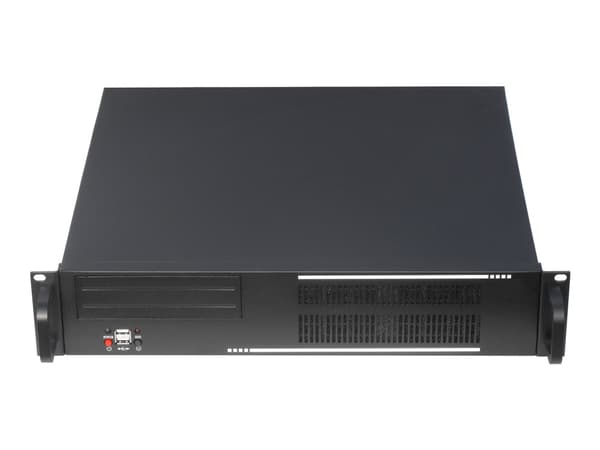 Gembird 19CC-2U-01 - Rackmonterbar 2U - micro ATX - ingen strømforsyning (ATX) - svart - USB