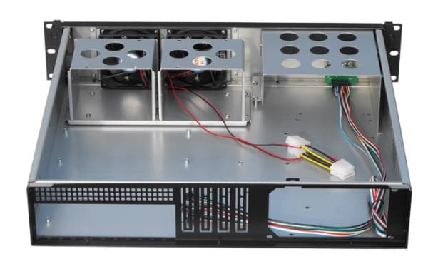 Gembird 19CC-2U-01 - Rackmonterbar 2U - micro ATX - ingen strømforsyning (ATX) - svart - USB